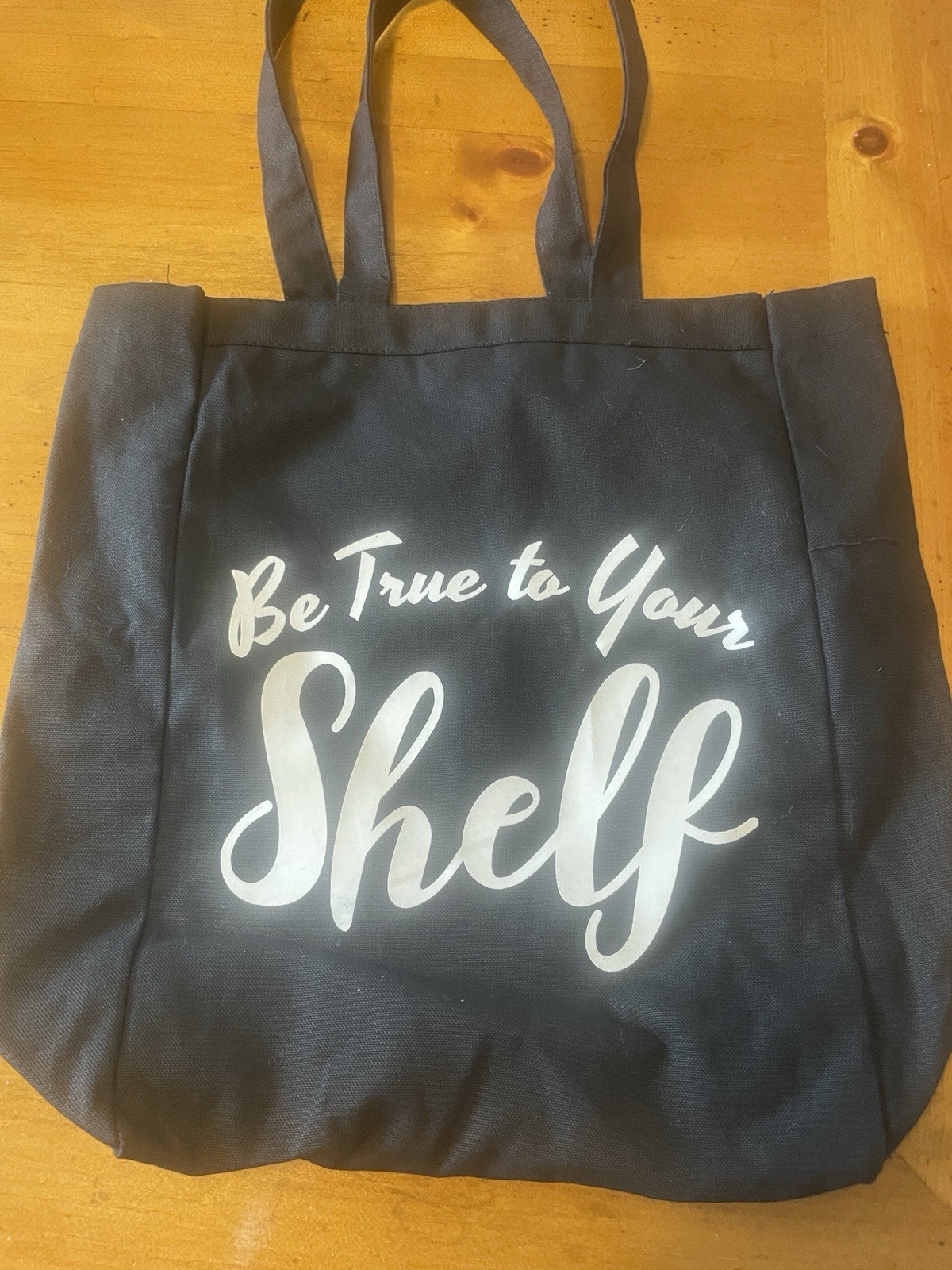 BOOKCON Black Graphic Print Reusable Tote Bag “I Read YA” Be True to Your Shelf