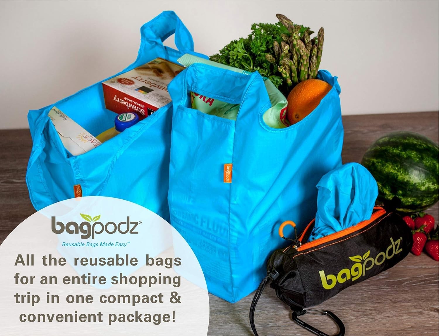 Sturdy Reusable Grocery Bags Foldable and Washable – Made From RipStop Nylon …