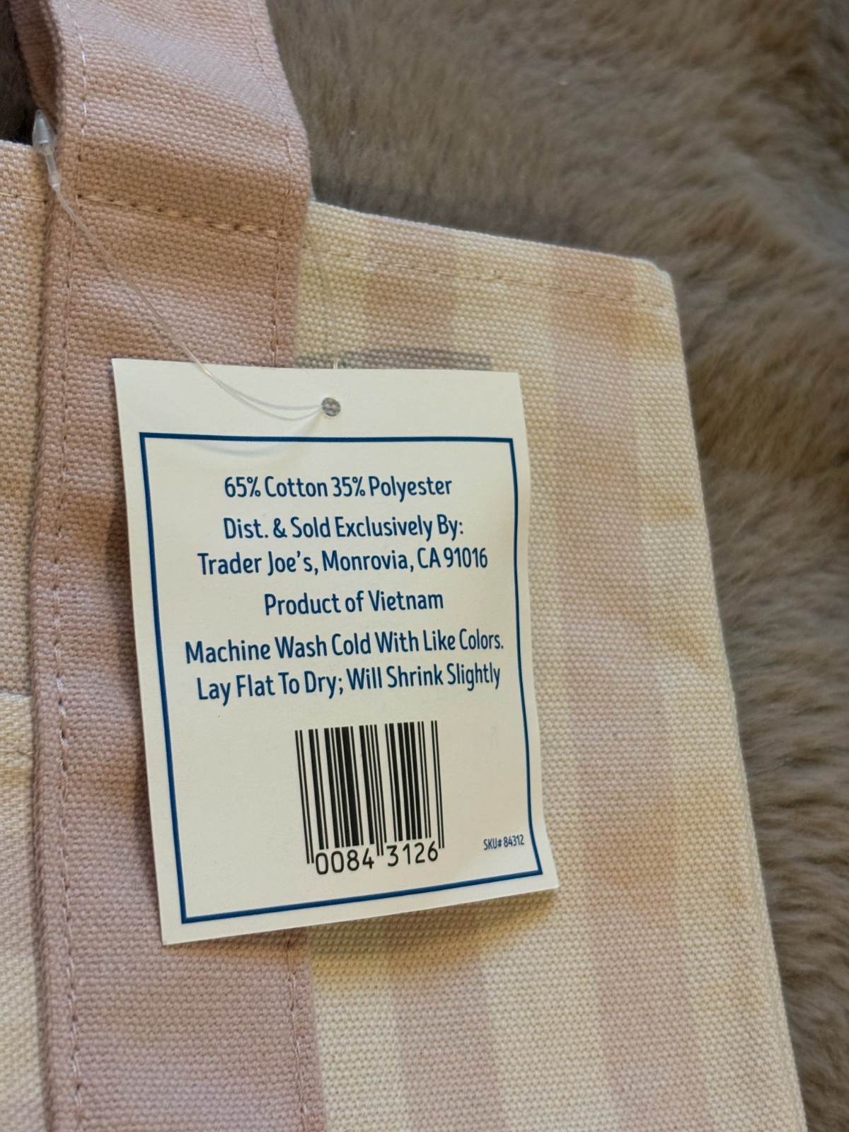 Trader Joe’s Mini Canvas Tote Bag All Pastel Colors • Limited Edition NWT 2026
