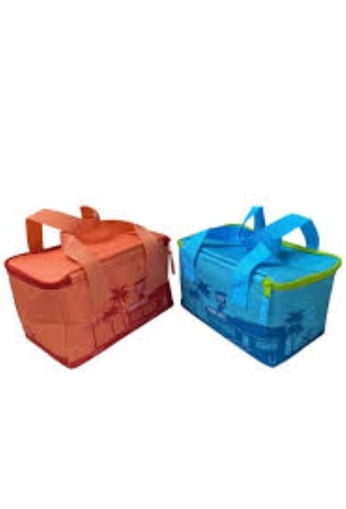 NWT TRADER JOES Mini Insulated 1.5G Bag Set of 2 (Peach & Blue)
