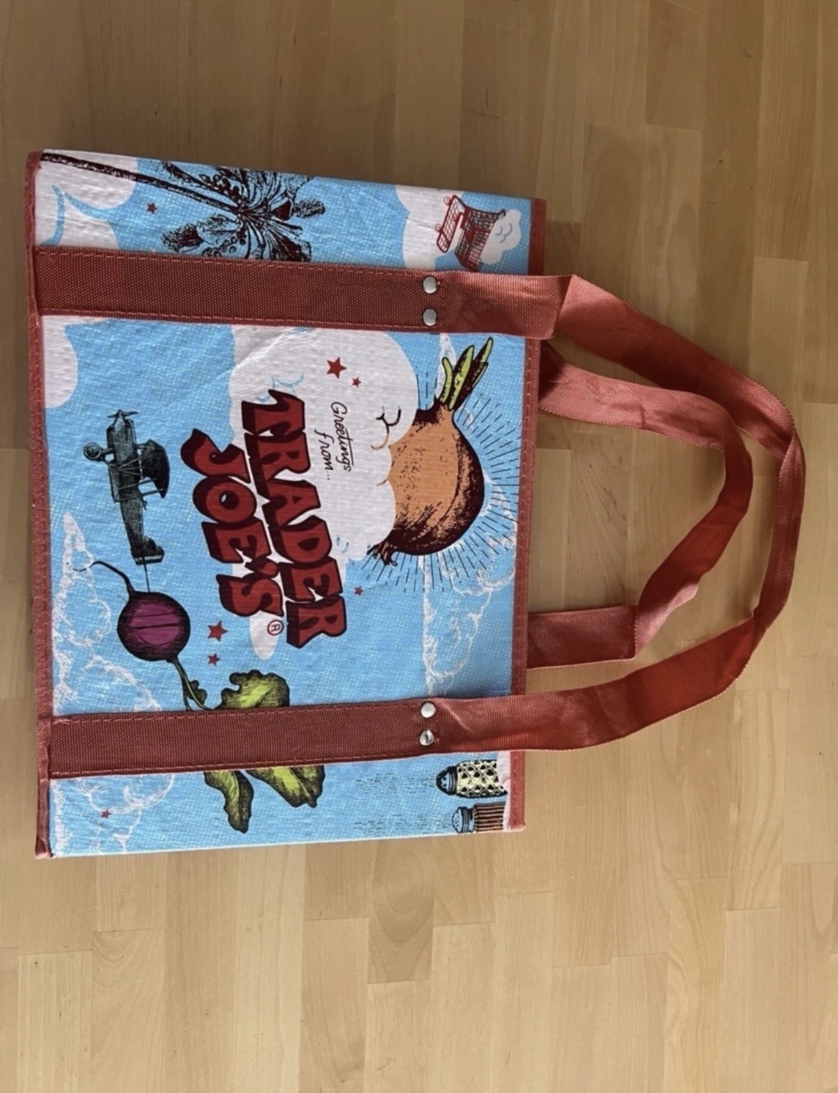 New Trader Joe’s Stand Up Collapsible Reusable Grocery Tote Shopping Bag