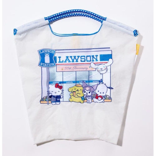 [US Tax Paid] Ball&Chain Lawson Sanrio 50th Embroidered Tote Bag White NEW