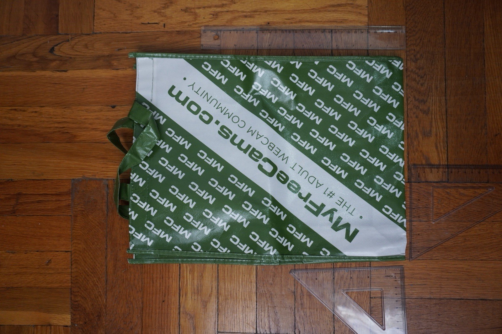 MyFreeCams MFC Green Reusable Tote Bag Adult Expo Promo Shopping Bag Durable