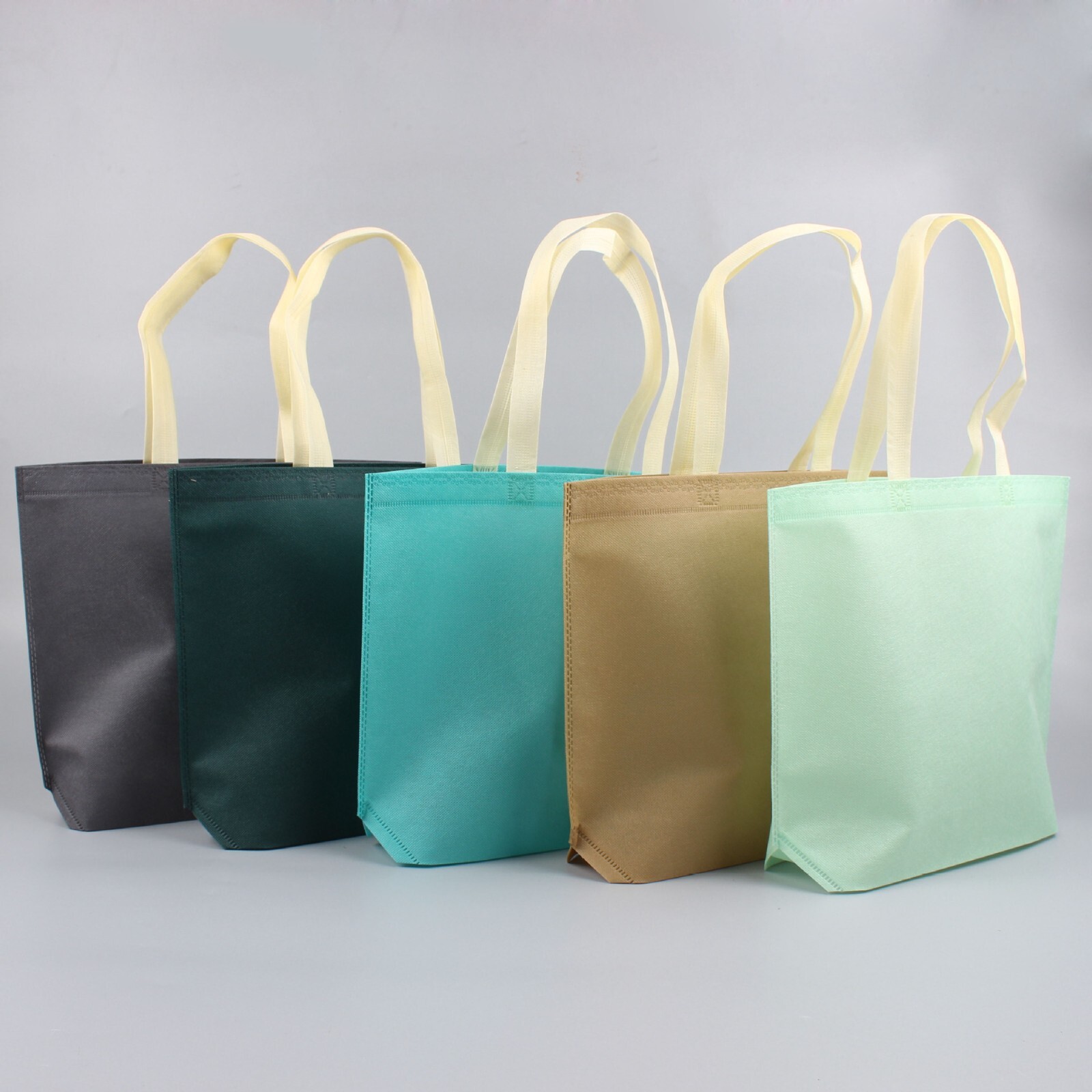 100 Non-Woven Reusable Shopping Tote Bags, Travel Party Tote Bags – 100 Bags