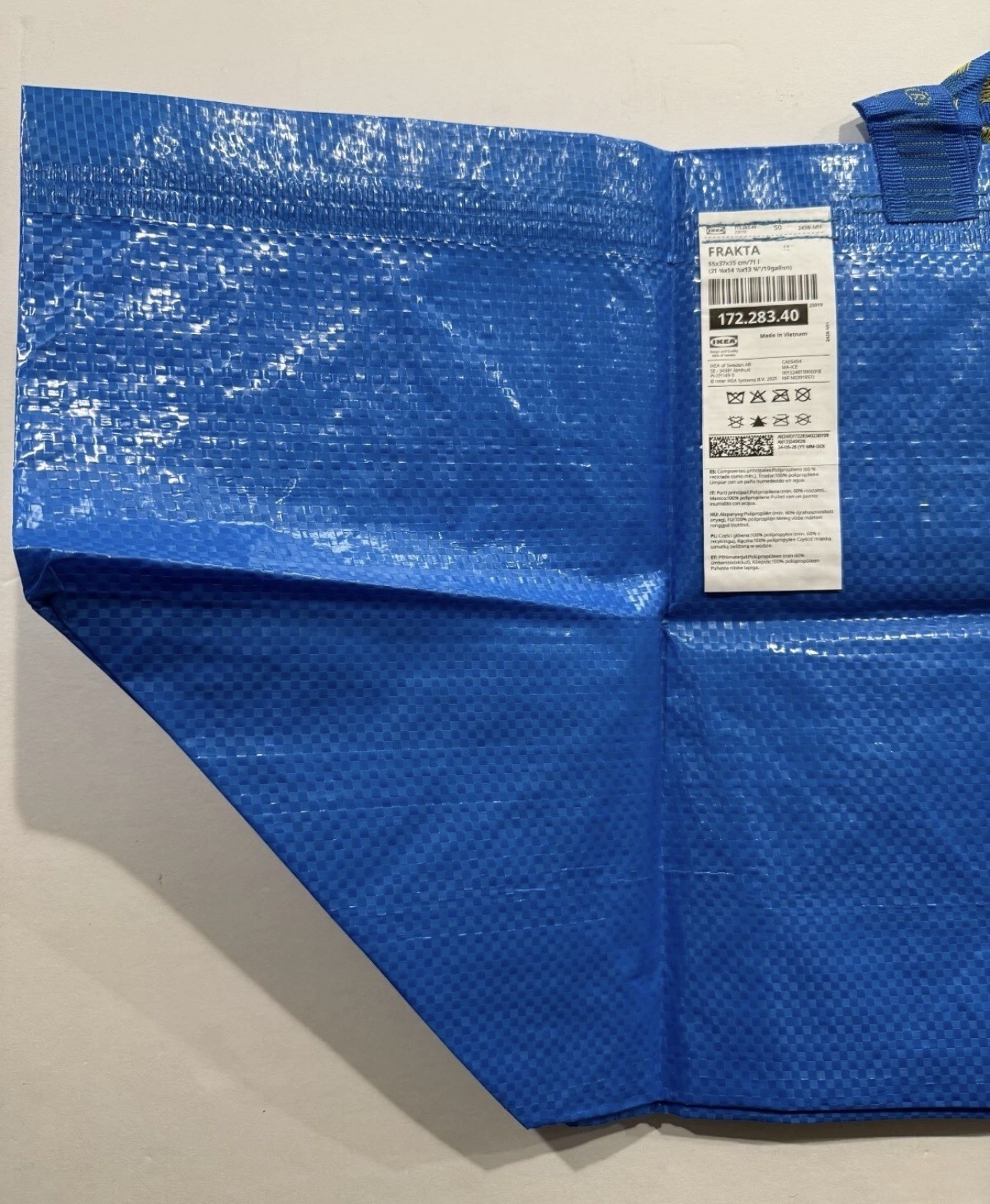 IKEA FRAKTA Shopping Bag LARGE Blue 21 ¾x14 ½x13 ¾ “/19 gallon 172.283.40