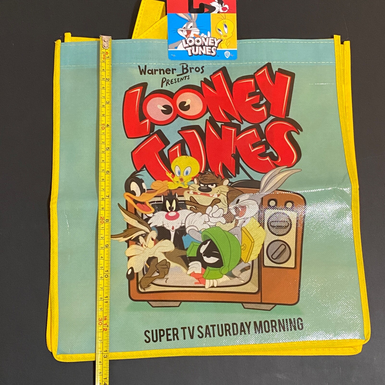 Looney Tunes Tote Bag Sack Warner Bros. Cartoons Bugs Tweety Shop WB Nostalgic z