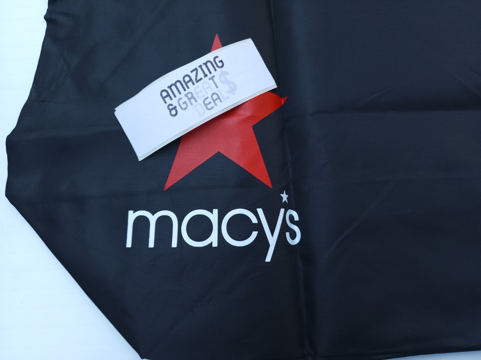 MACY’S Reusable Shopping Tote Bag “From Beach to Bag” Oceancycle, Black
