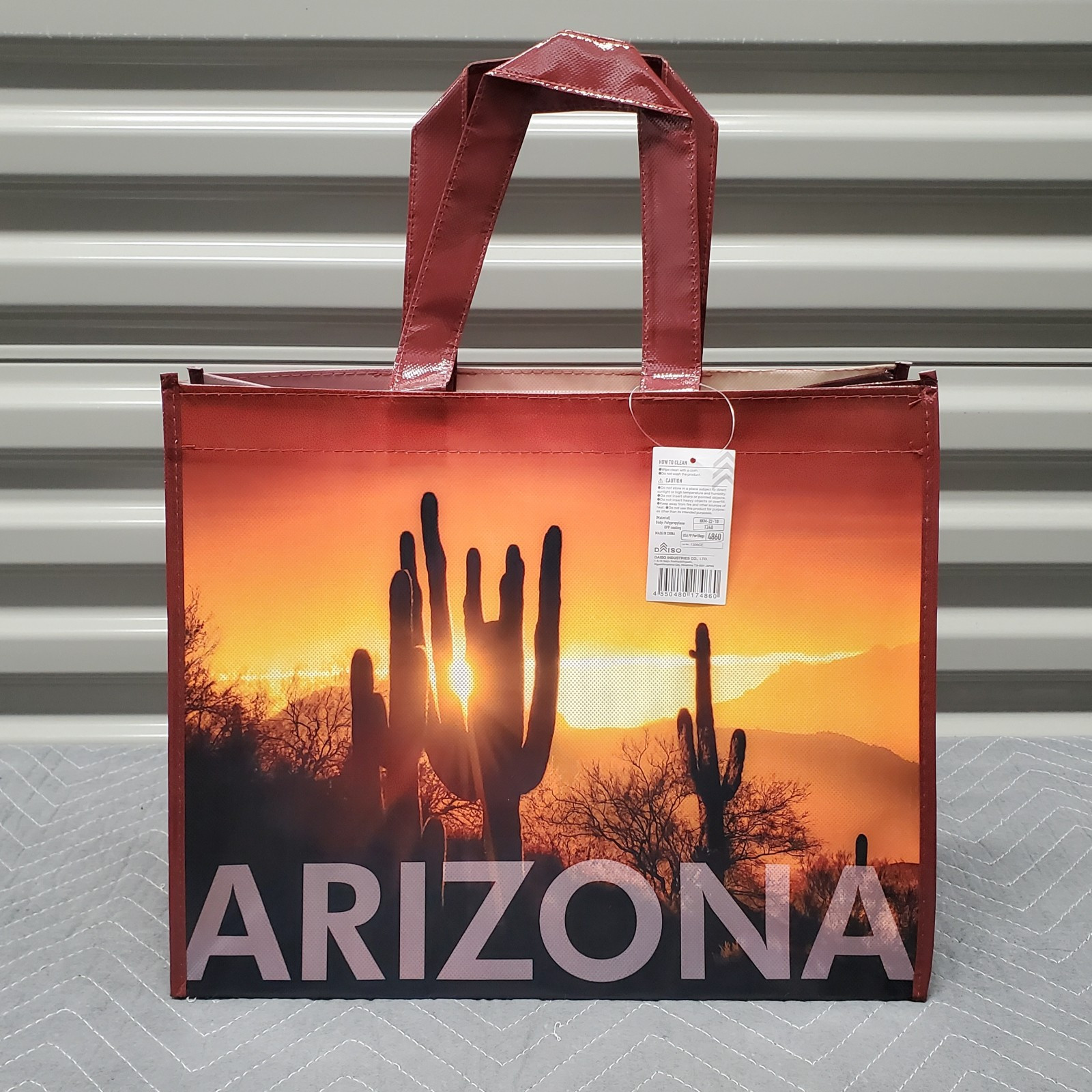 ARIZONA Landscape Reusable Grocery Shopping Tote Bag Medium 15x12x8″ Daiso Japan