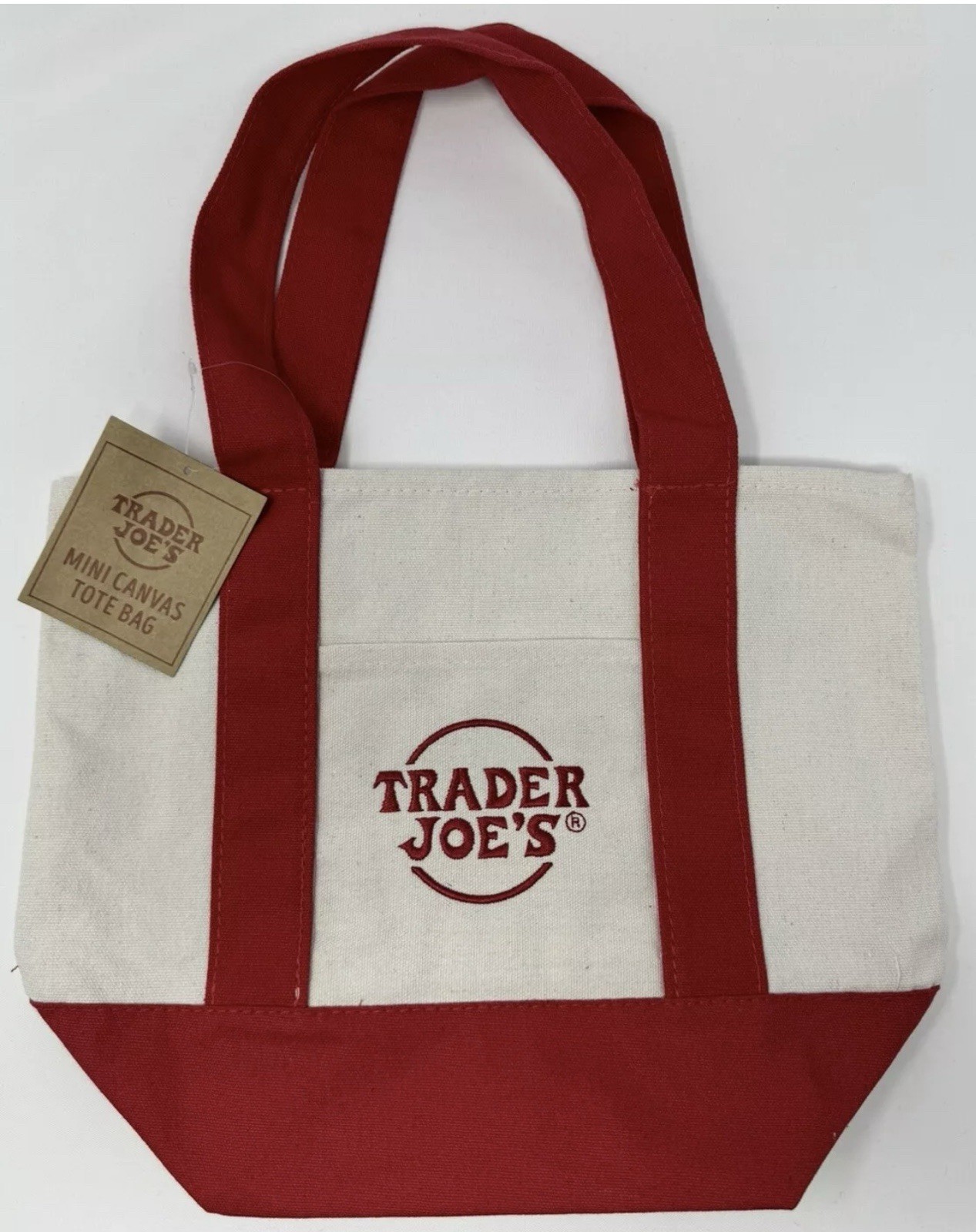 TRADER JOE’S 4 CLASSIC COLORS MINI CANVAS TOTE BAGS NWT FREE GIFT 🎁FAST SHIP