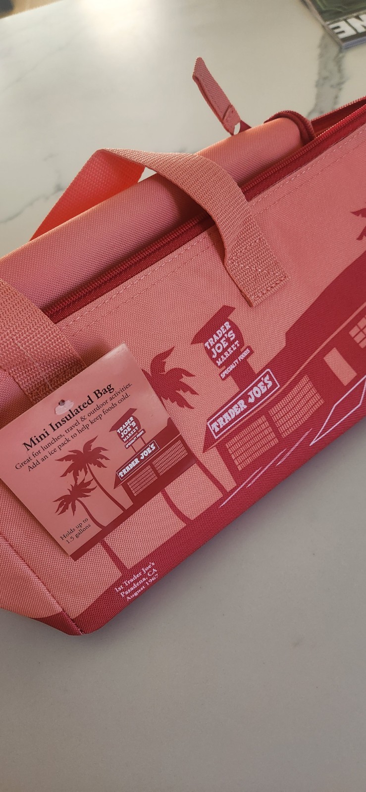 Trader Joe’s Mini Insulated Bag 1.5 Gallon: Peach, Blue NWT