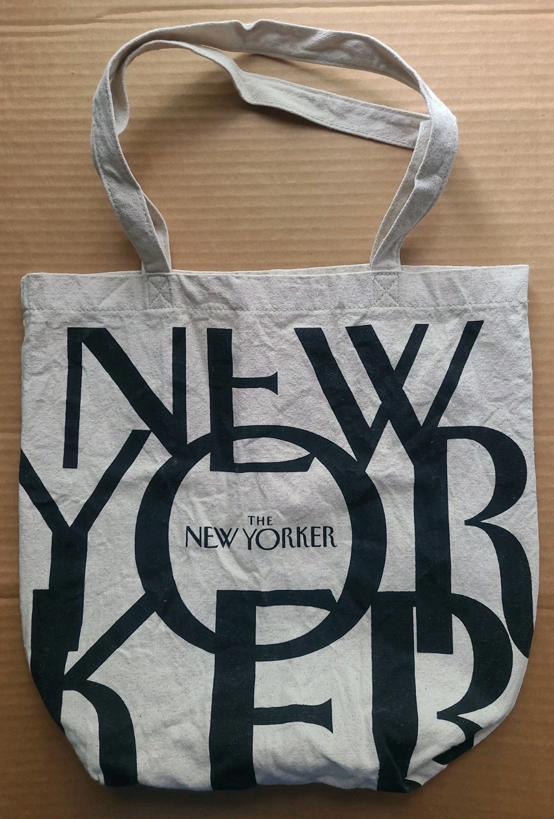 The New Yorker Canvas Black/Offwhite Tote Bag