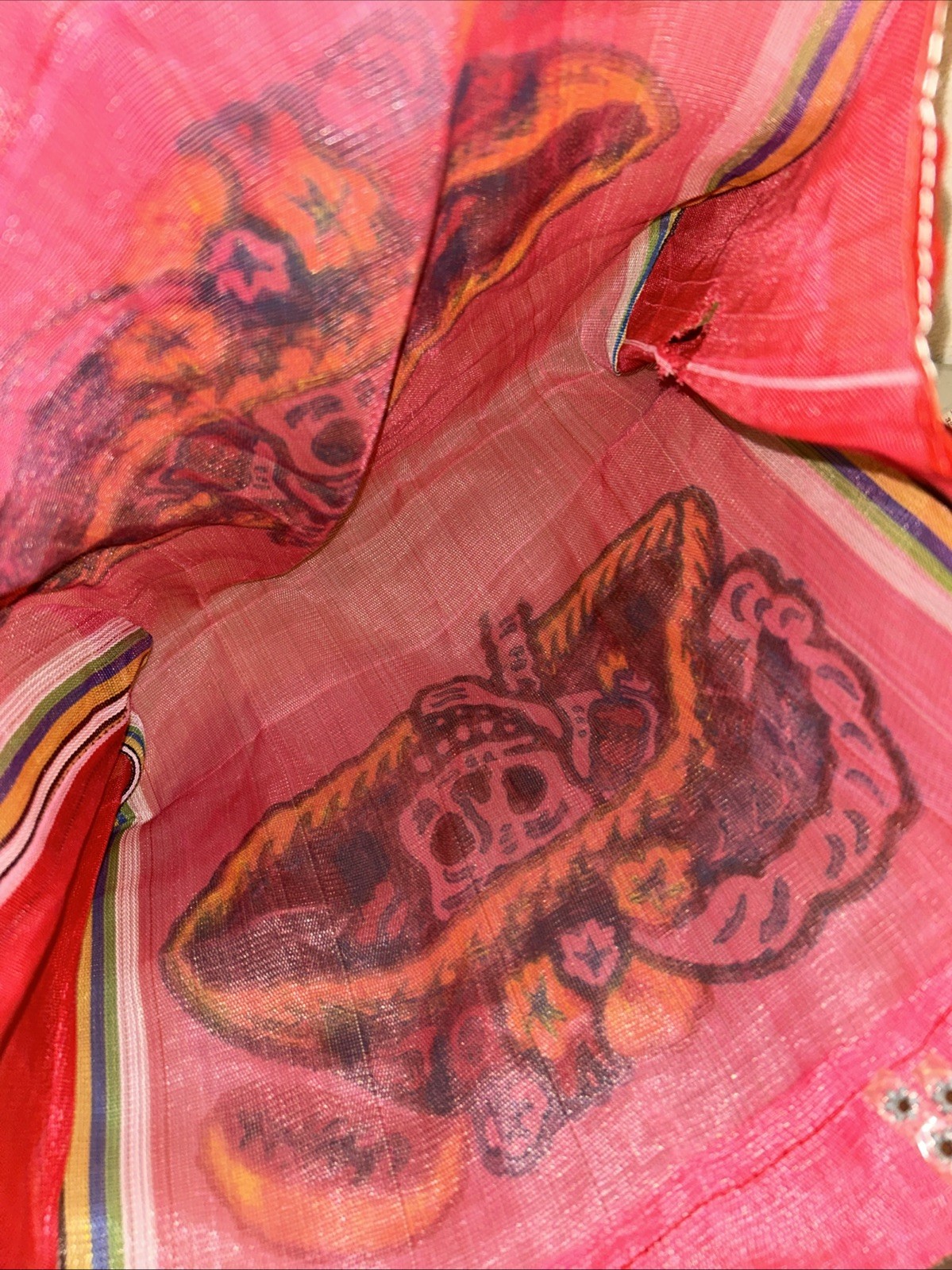 13.5 X16 Reusable Bag Skeleton Dias De Los Muertos (tear)