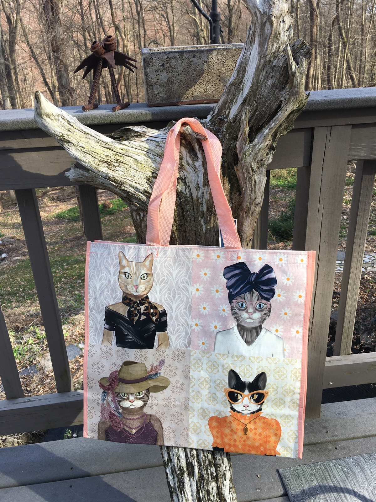 NEW FANCY CATS~dressed up wearingclothes~Shopping Bag Reusable EcoTOTE~Marshalls