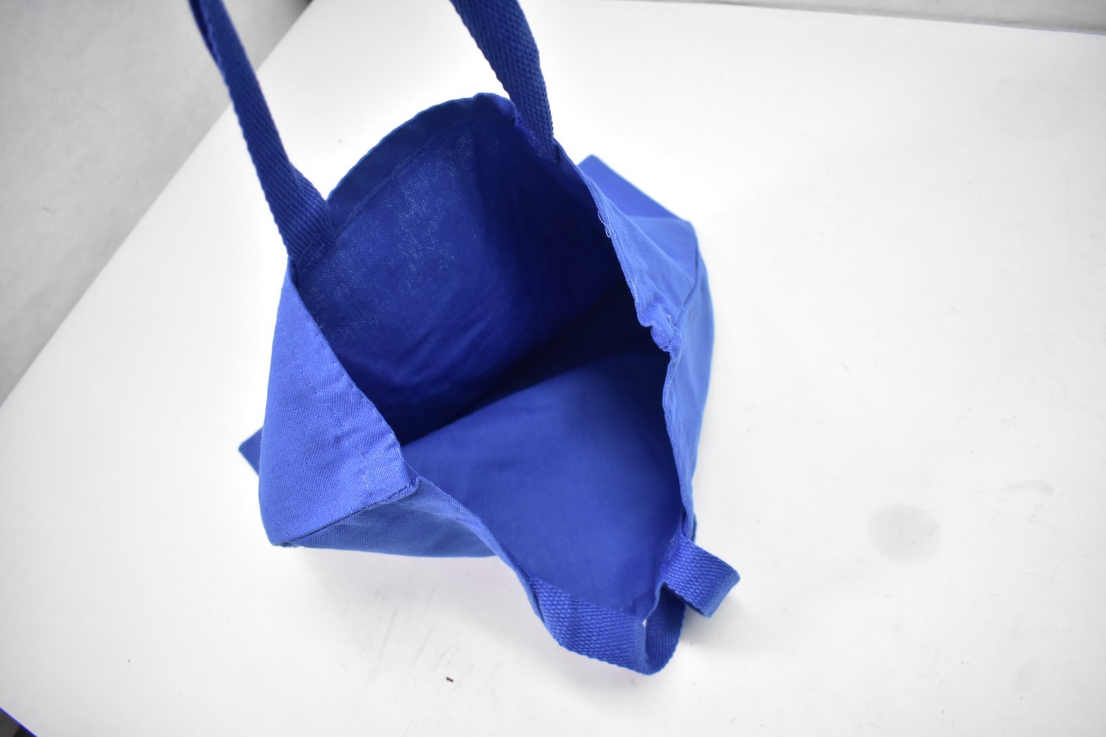 Lot of 12 Q-Tees Q800 Promotional Tote Bags Royal Blue Web Canvas 14″ x 16″
