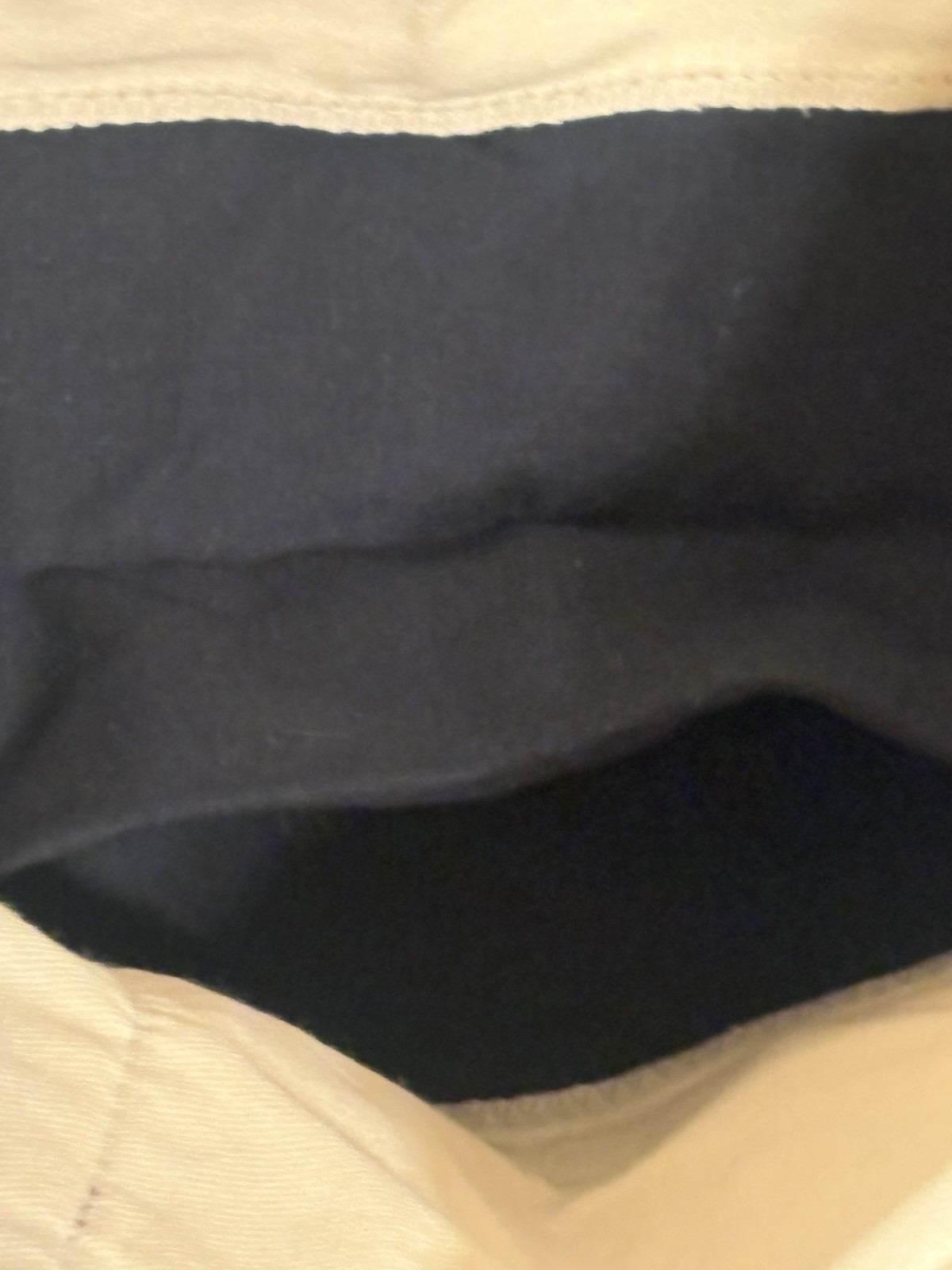 Trader Joe’s Foldable Reusable Shopping Bag Cotton Polyester Beige Black Solid