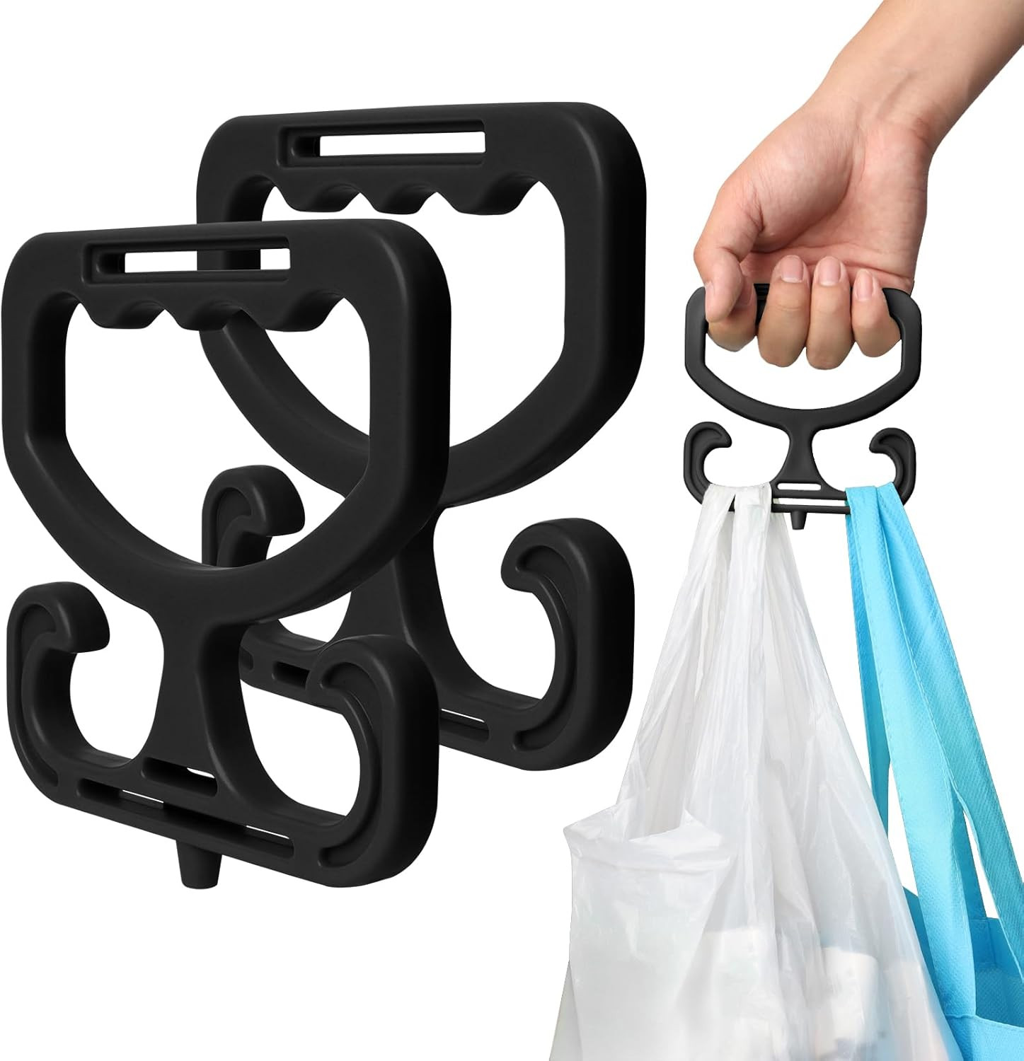 Grocery Bag Carrier, 2 Pack Grocery Bag Holder Each Holds up to 80Lbs, Durable
