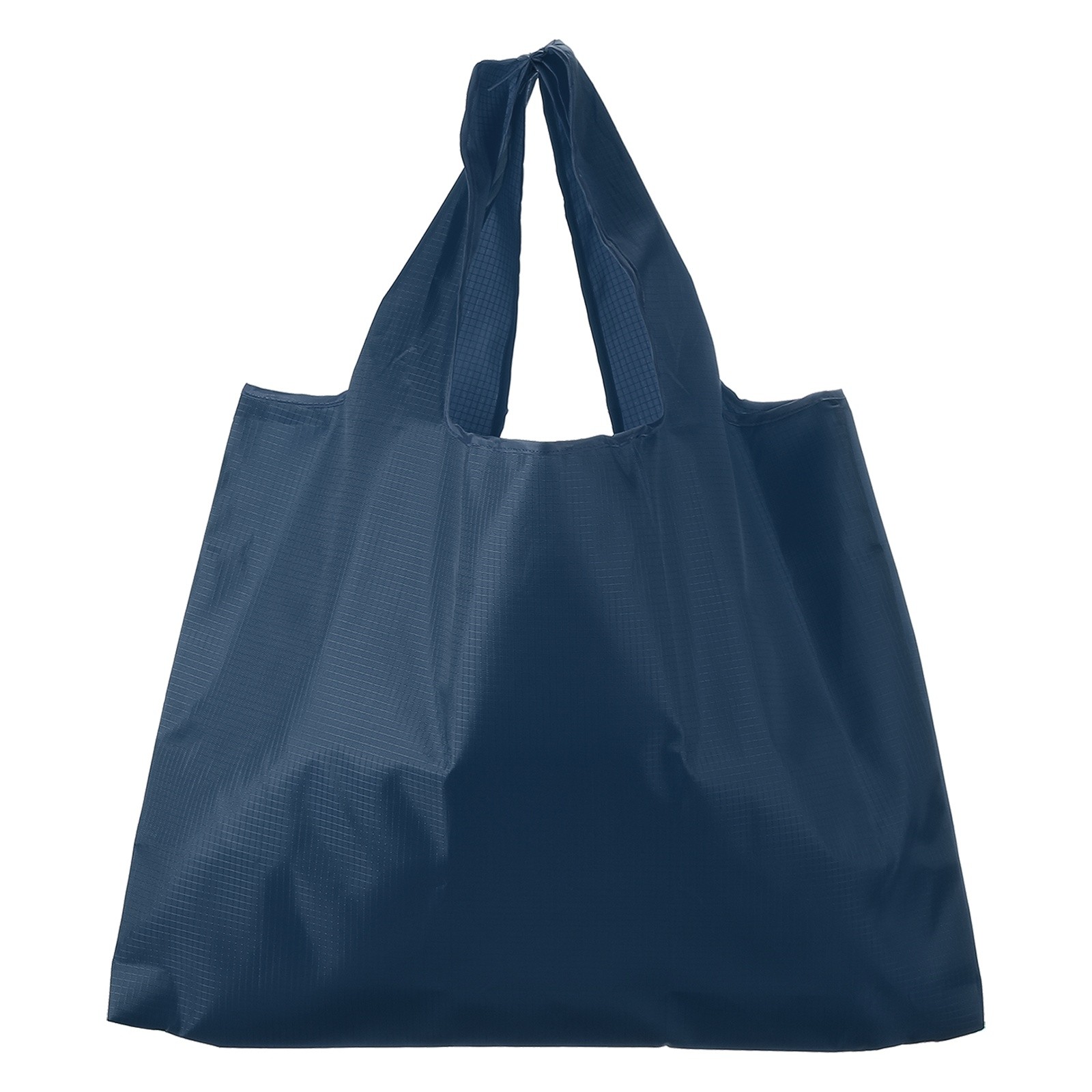 Washable Shopping Bags with Handles Bulk Foldable Grocery Bags Navy Blue L