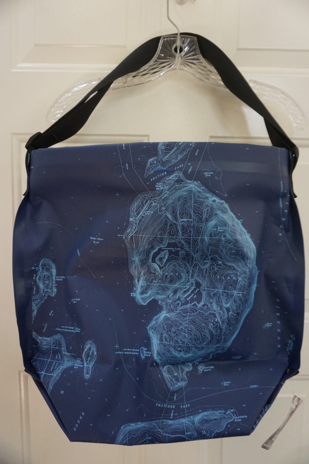 Large Blue Waterproof Utility Gear Bucket Beach Tote Farmers Market Bag