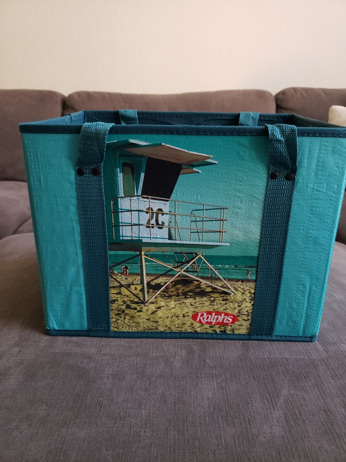 RARE! Set Of 2 Ralphs Grocery Supermarket Reuseable Shopping Totes – Beach…
