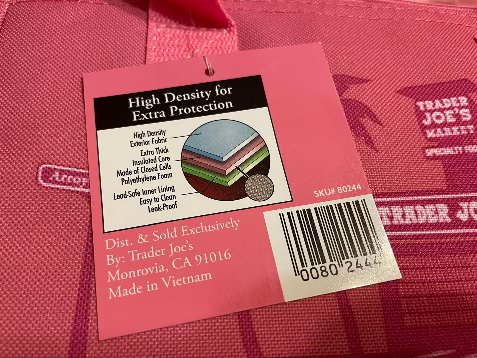 Bundle Set of 2: Trader Joe’s Mini Insulated Cooler Bag: Peach & Pink! NWT!