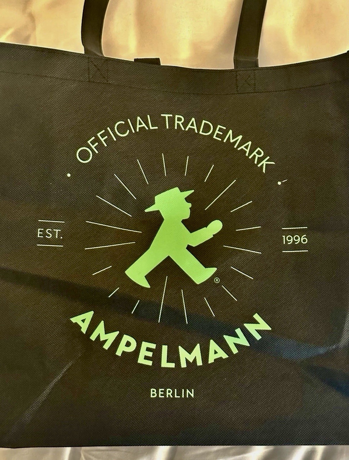 Berlin Ampelmann Tote Bag 💎 German Walk Pedestrian Crossing & Stop/Go ~LAST ONE