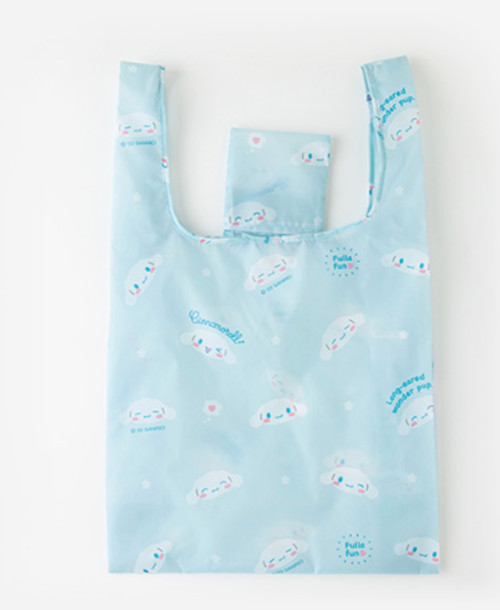 Sanrio Cinnamoroll Foldable Reusable Shopper Bag 22″×12″ – Cute Tote Blue