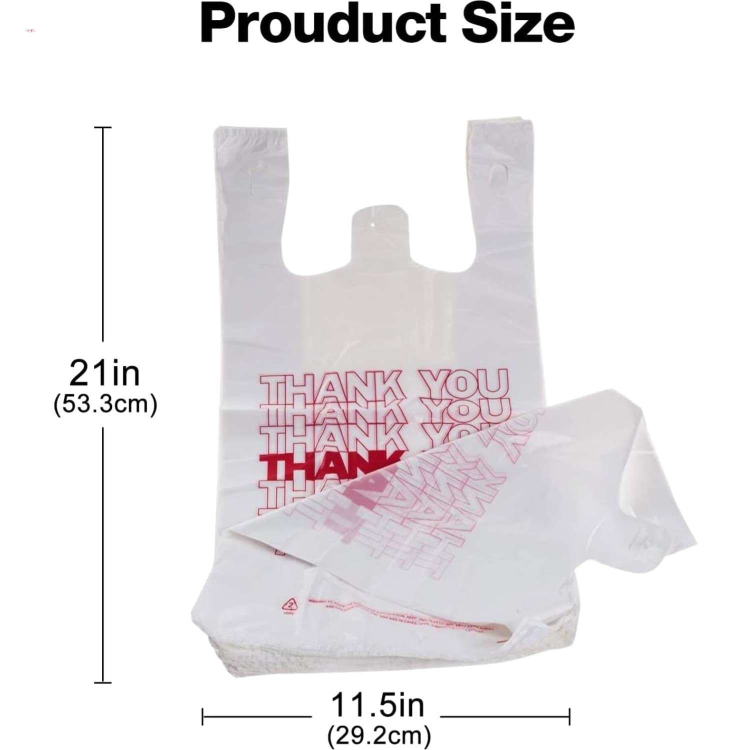 Shopping Bags/Thank You Bags/Reusable and Disposable Grocery Bag – Measures 1…