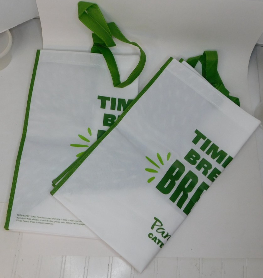Panera Bread Catering Tote Bag XLarge Reusable 21x12x18 Set of 2