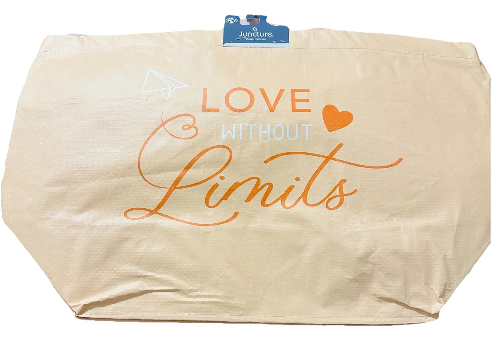 Juncture 14x16in Love Without Limits Reusable Inspirational Bag W/Handles.