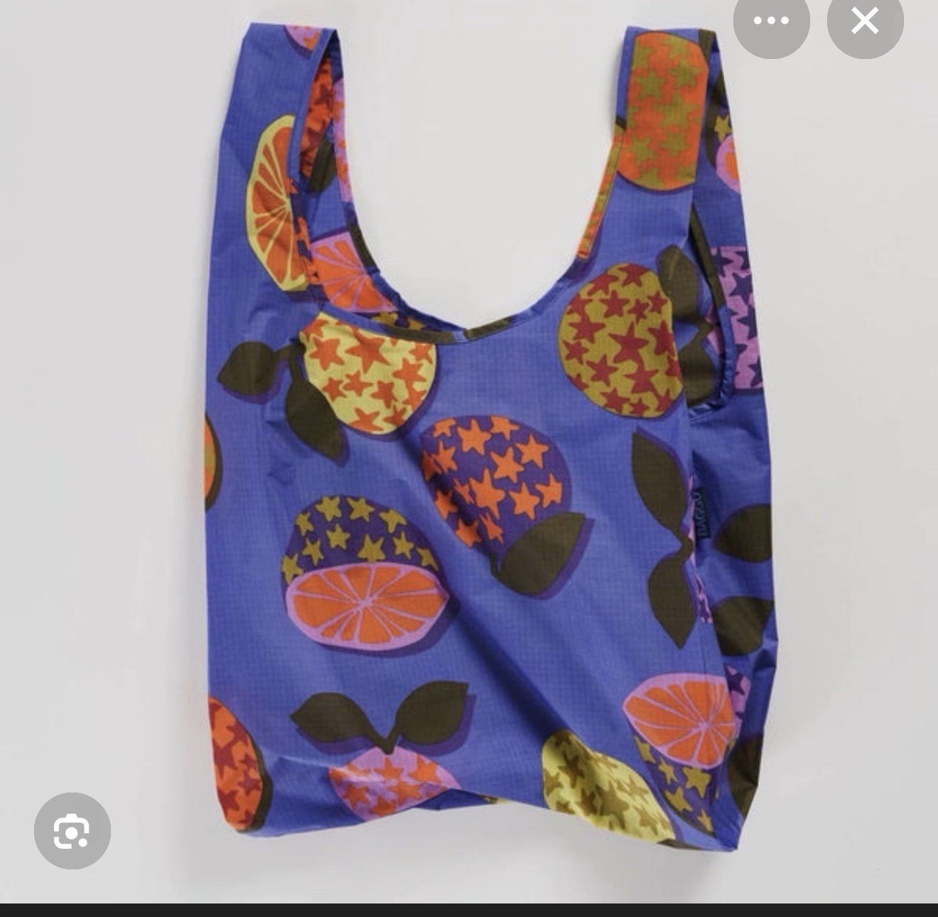 Baggu Standard Bag Tote Collaged Fruits Recycled Nylon NWT