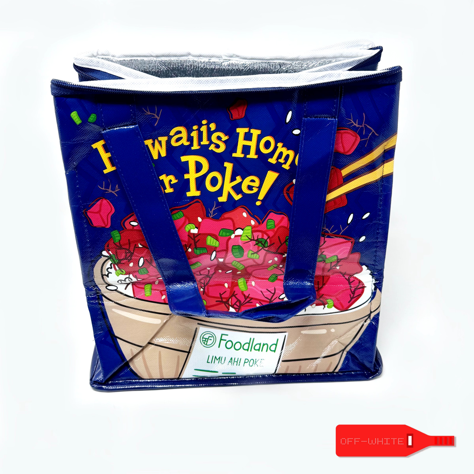 FOODLAND POKE BOWL INSULATED BAG TOTE HAWAII OAHU MAUI SHOPPING REUSABLE