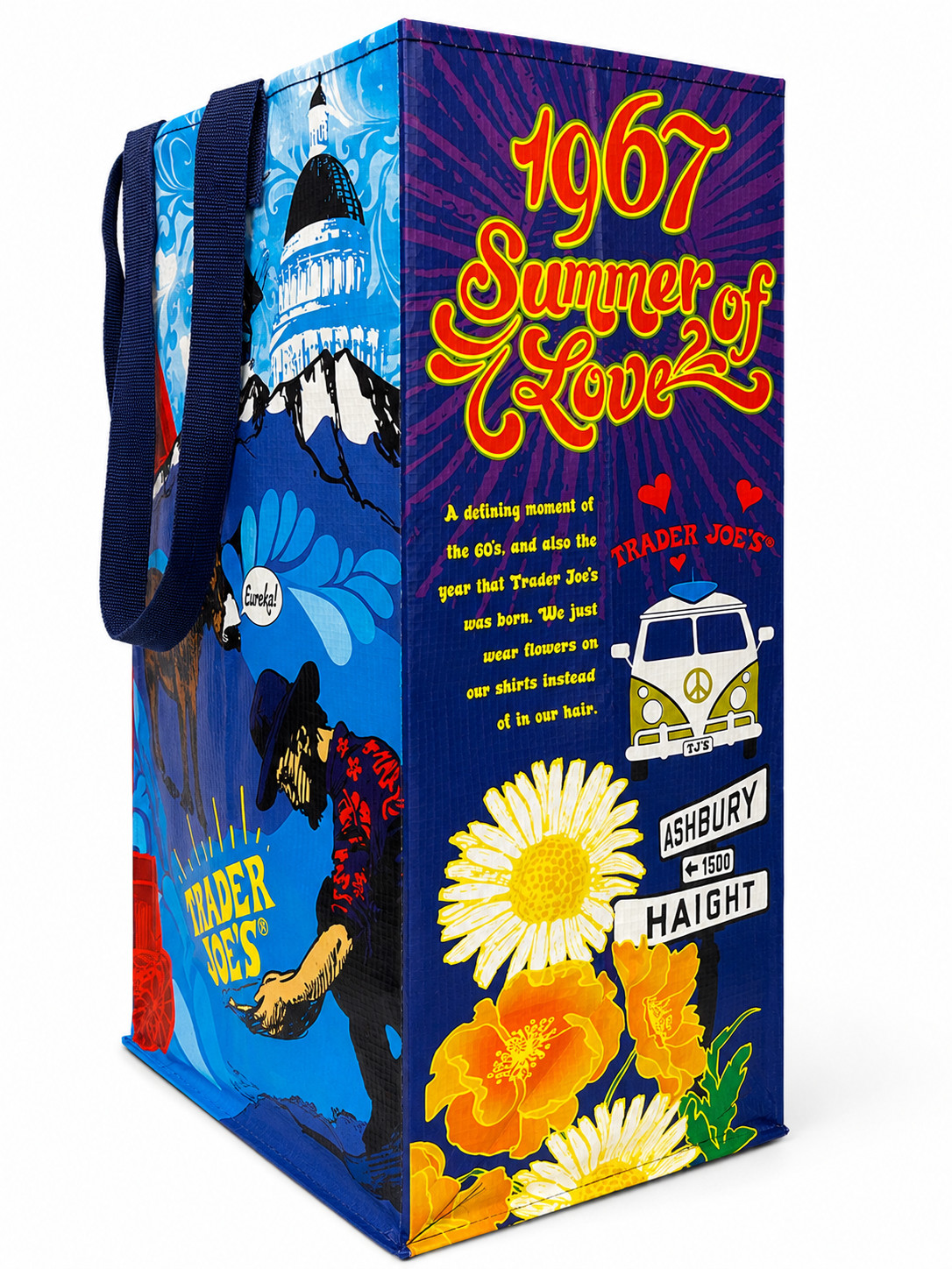 Set of 2 NWT Trader Joe’s SAN FRANCISCO/NOR CAL Reusable Shopping Bag FREE SHIP