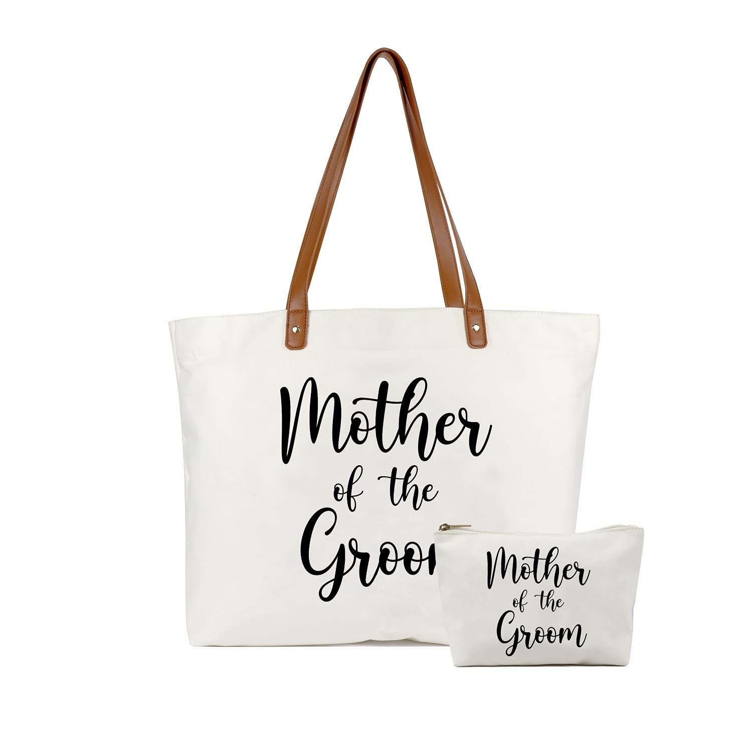 Lamyba Mother of the Groom Gifts,Mother of the Groom Tote Bag With Makeup Bag…
