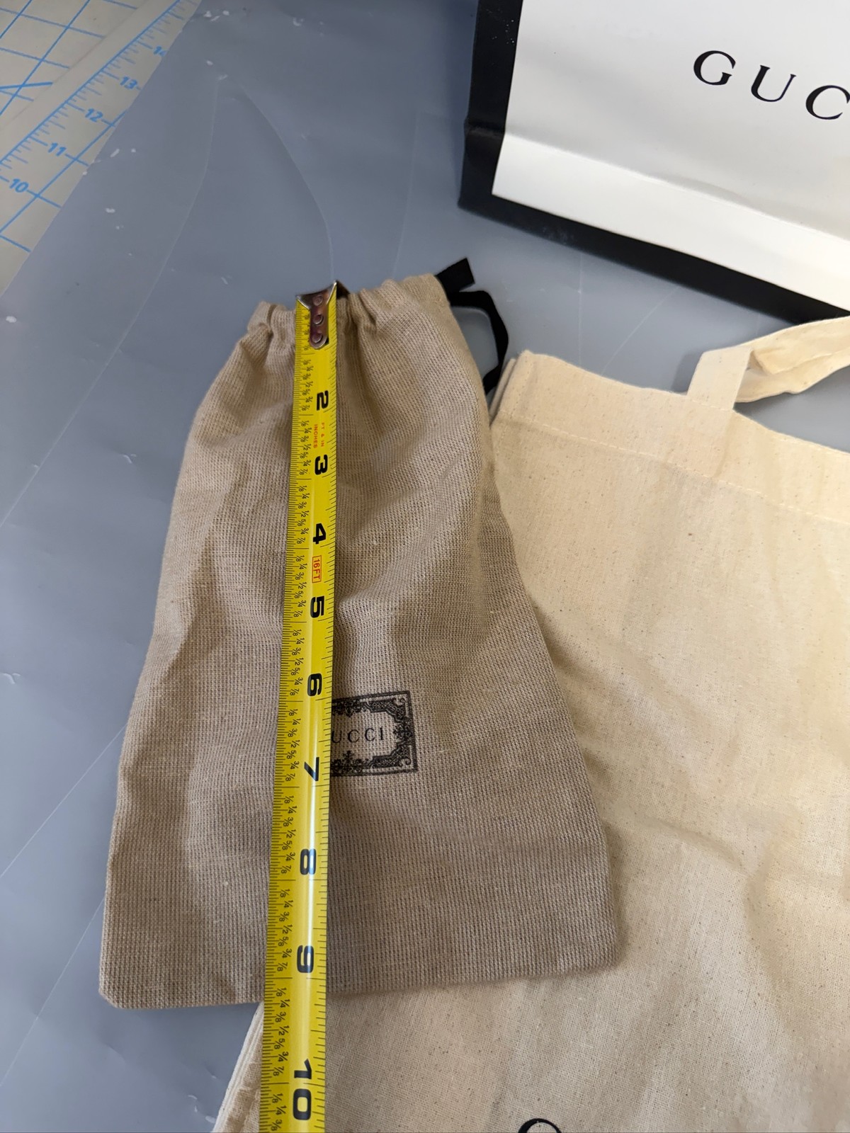Gucci Shopping Bag Tote Dust Bag Lot 3 Authentic Gucci 100