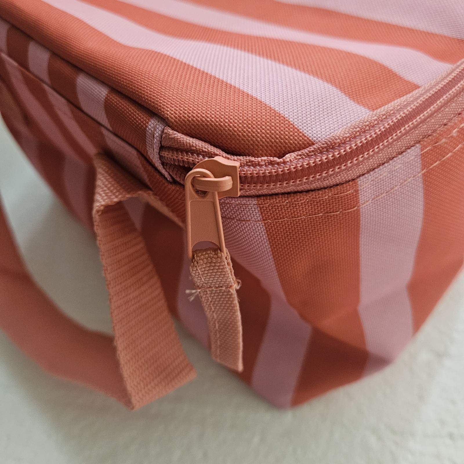 NWT Trader Joe’s Mini Insulated Bag Pink Peach STRIPED 2026 LIMITED NWT