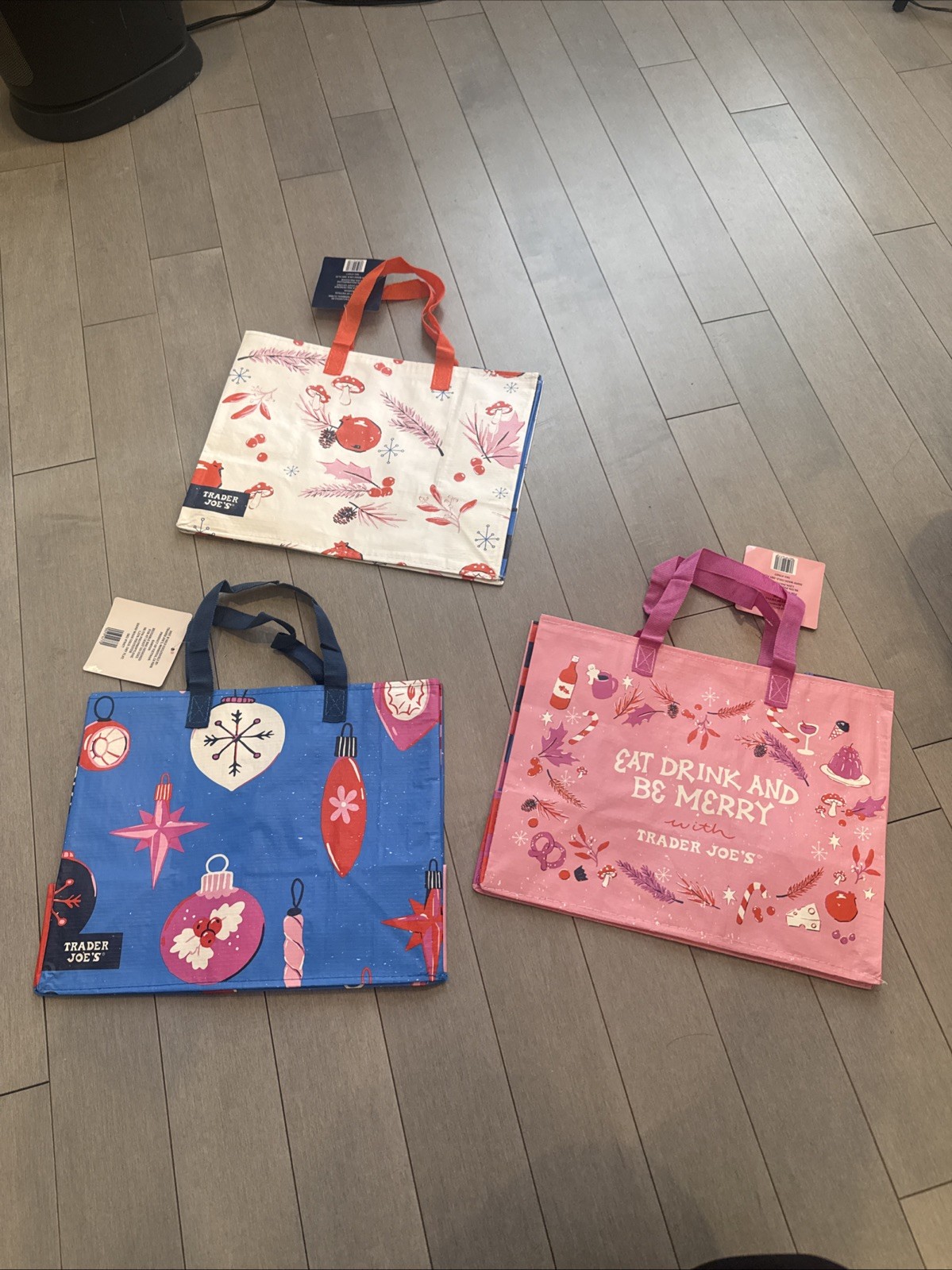 Trader Joes’s Holiday Gift Tote Bag 3 Set Limited Christmas 2025🎄🛍️
