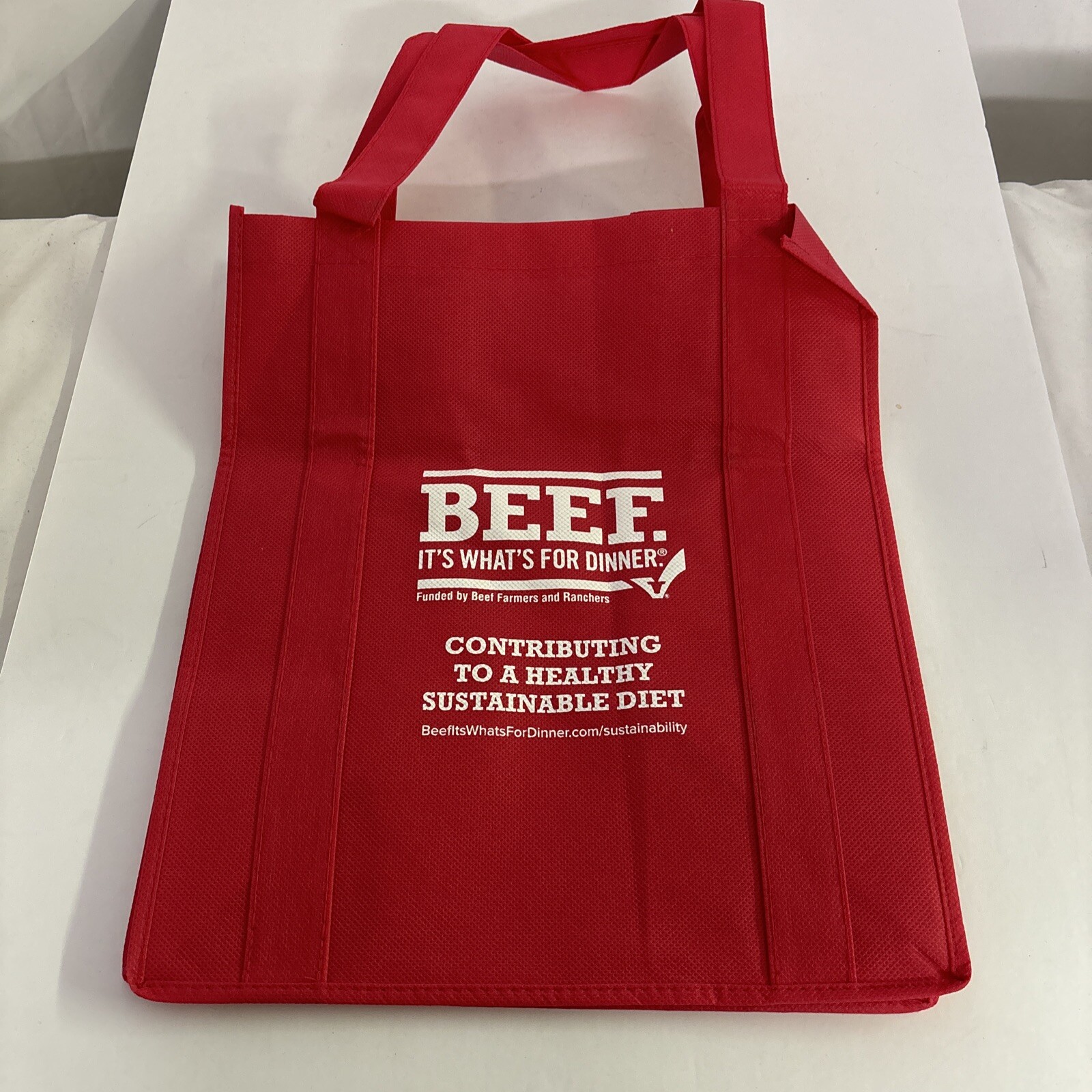 Rare Beef It’s What For Dinner Reusable Grocery Bag Tote National Cattlemen
