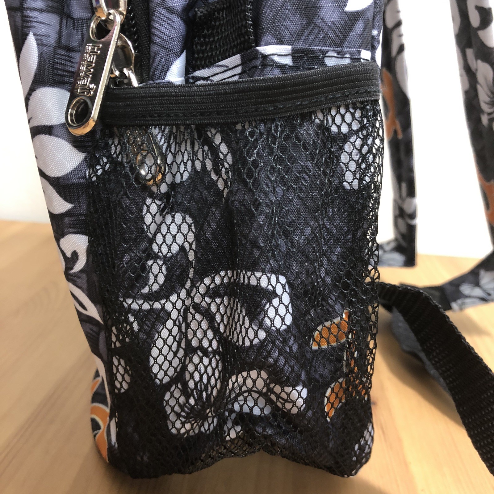 Aloha Hawaii Spirit Floral Bag Travel Hiking Backpack Black White