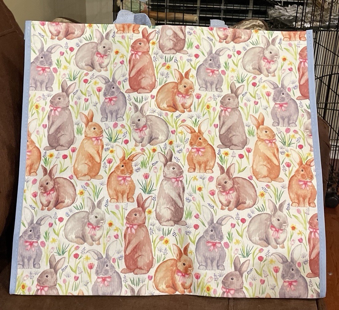 Marshals reusable shopping/gift bag Easter Bunnies NWT 19.5 X 17.5 X 7 Inches.