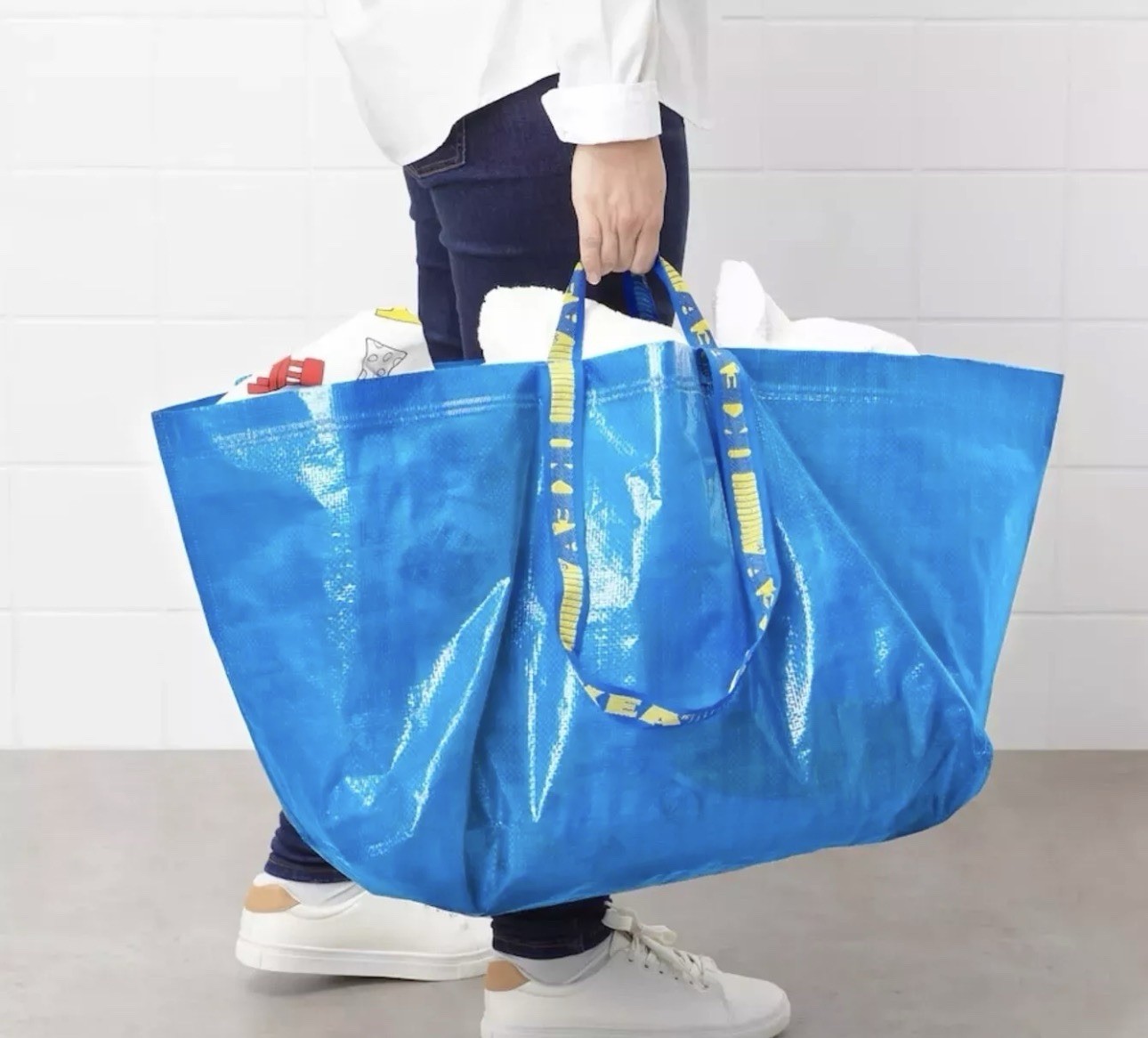 IKEA FRAKTA Shopping Bag LARGE Blue 21 ¾x14 ½x13 ¾ “/19 gallon 172.283.40