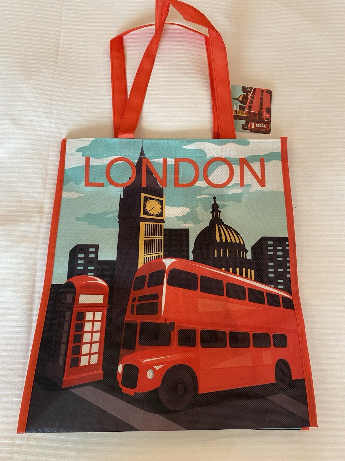 Whole Foods Market London Tote Bag Red Bus Big Ben England Nwt UK New
