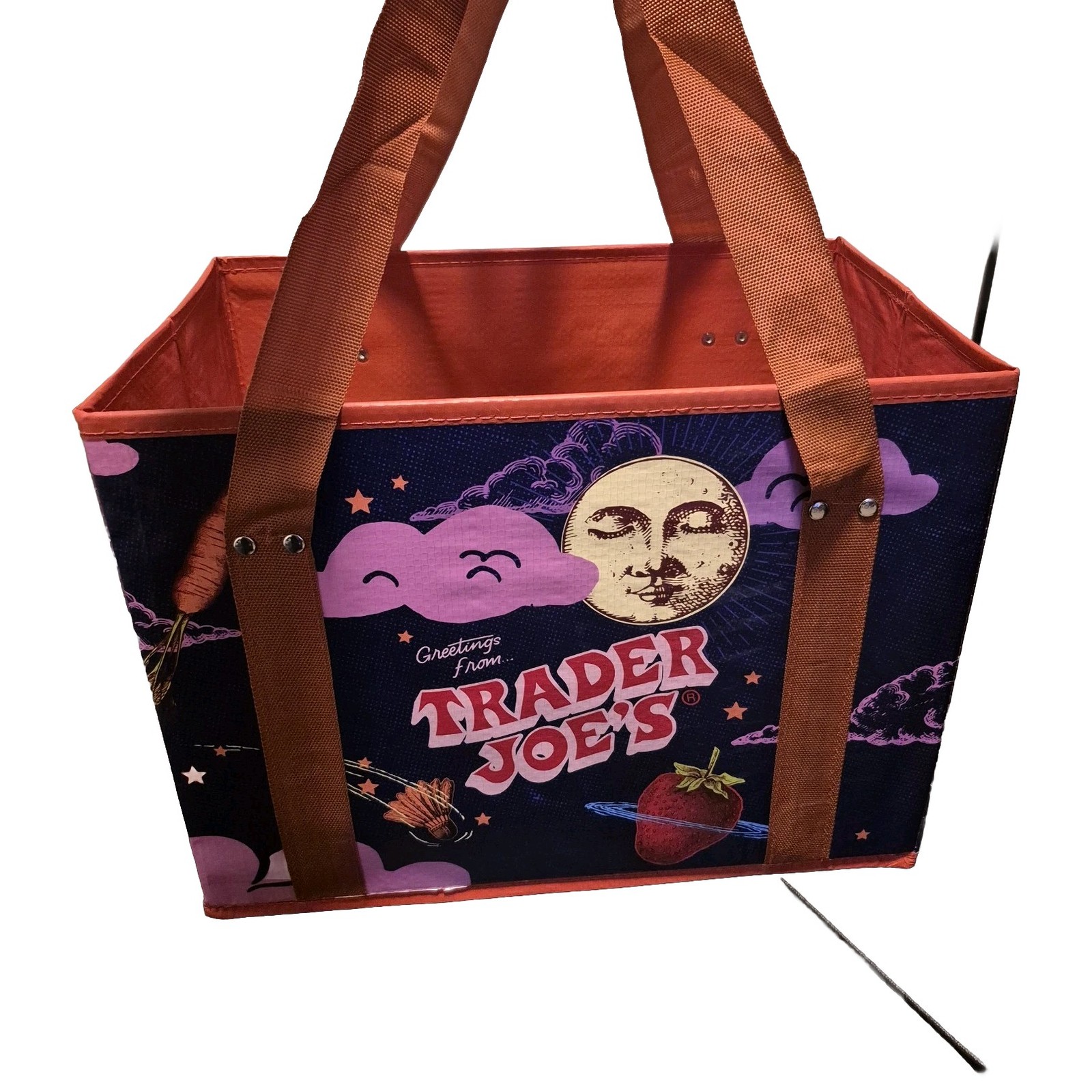 New Trader Joe’s Stand Up Collapsible Reusable Grocery Tote Shopping Bag