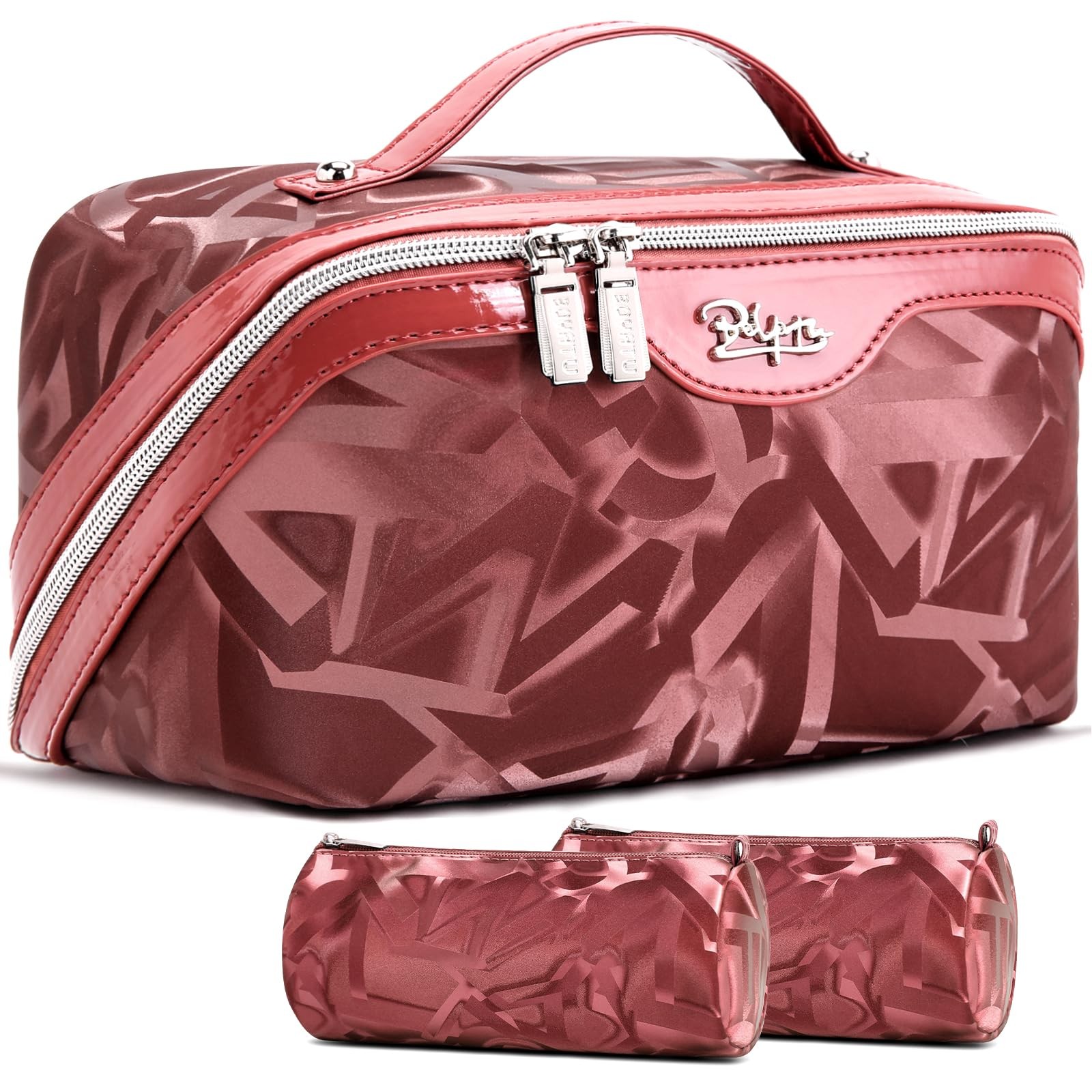 BOYATU Travel Makeup Bag for Women: Y2K 5 X 5.1 X 9.25 Inches, A-4-Red