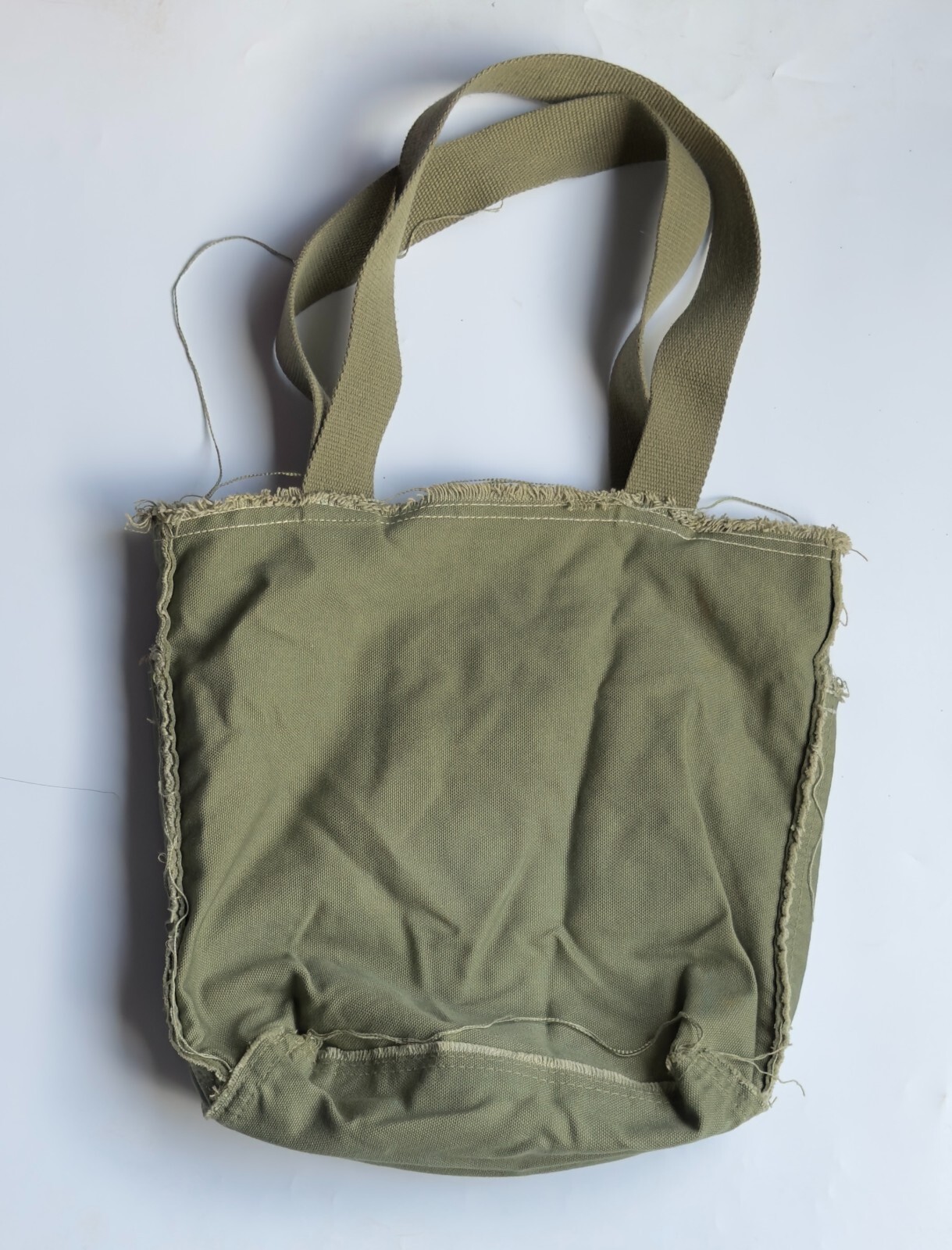 Life Is Good Tote Bag Canvas “Heart” Handles Green Pink Square Shape Cotton