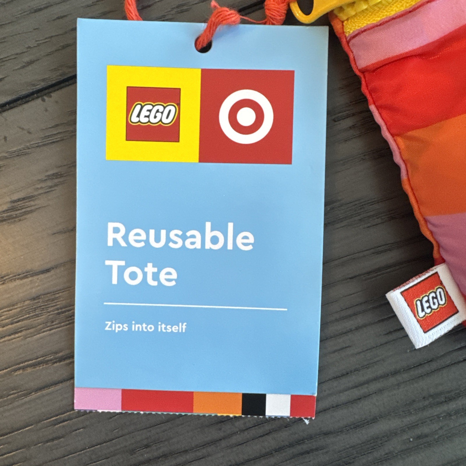 Lego Logo Reusable Tote Bag Striped Multicolor Limited Edition