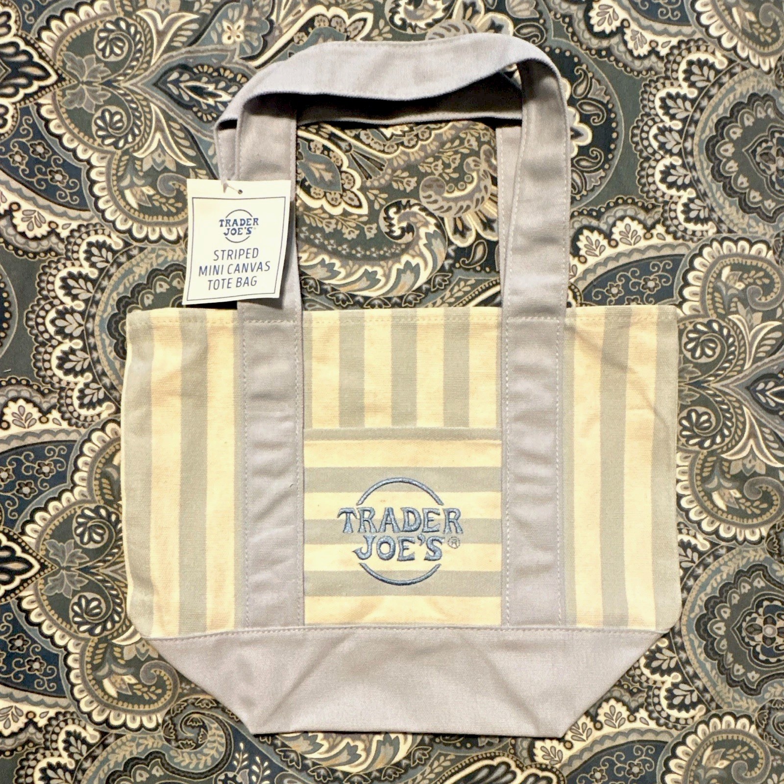 Trader Joe’s Mini Pastel Striped Canvas Tote Bags Set of 4 (New June 2026)