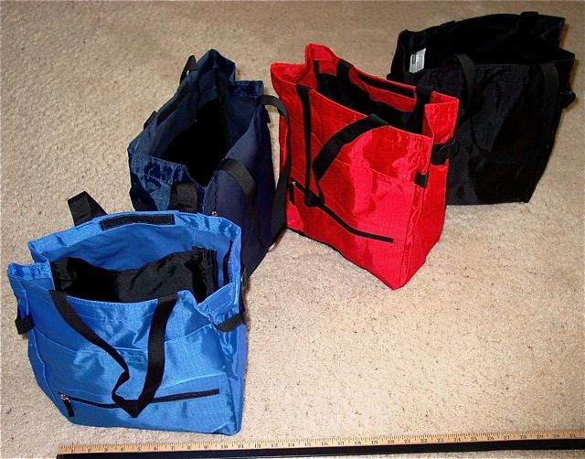 NICE Urban TOTE With RIPSTOP Polyester/ZIPPERS & MORE Black/Navy GREAT FEATURES!