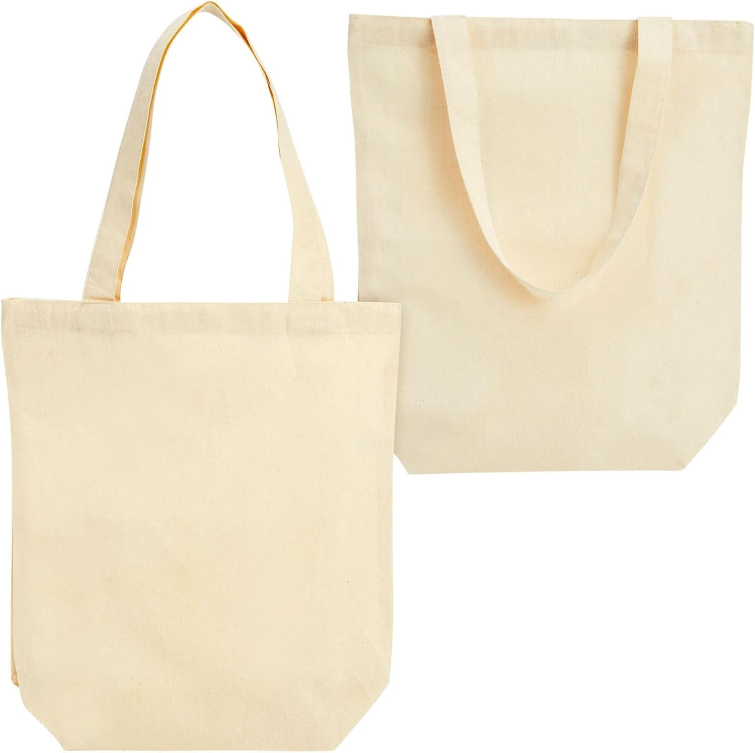 24-Pack Blank Cotton Canvas Tote Bags Bulk – Reusable Cotton Tote Bag for DIY Cr