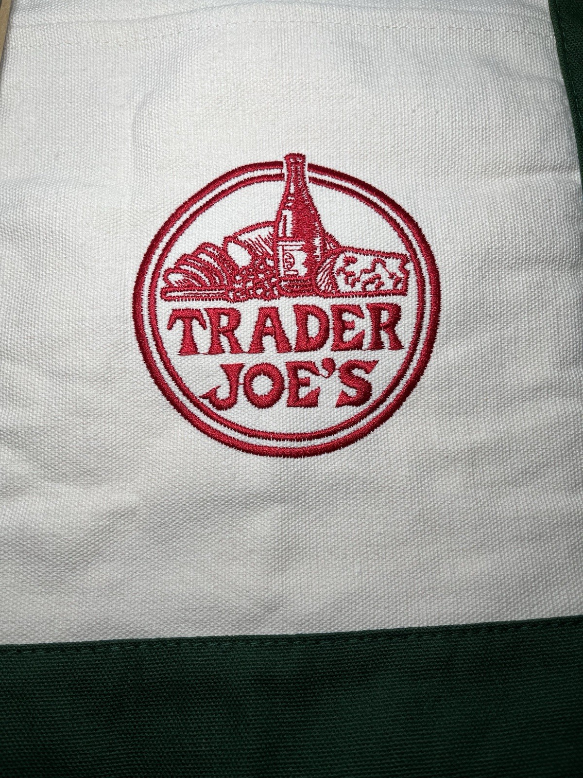 Trader Joe’s Canvas Tote Shopping Bag – LARGE GREEN – (NEW with TAGS!)