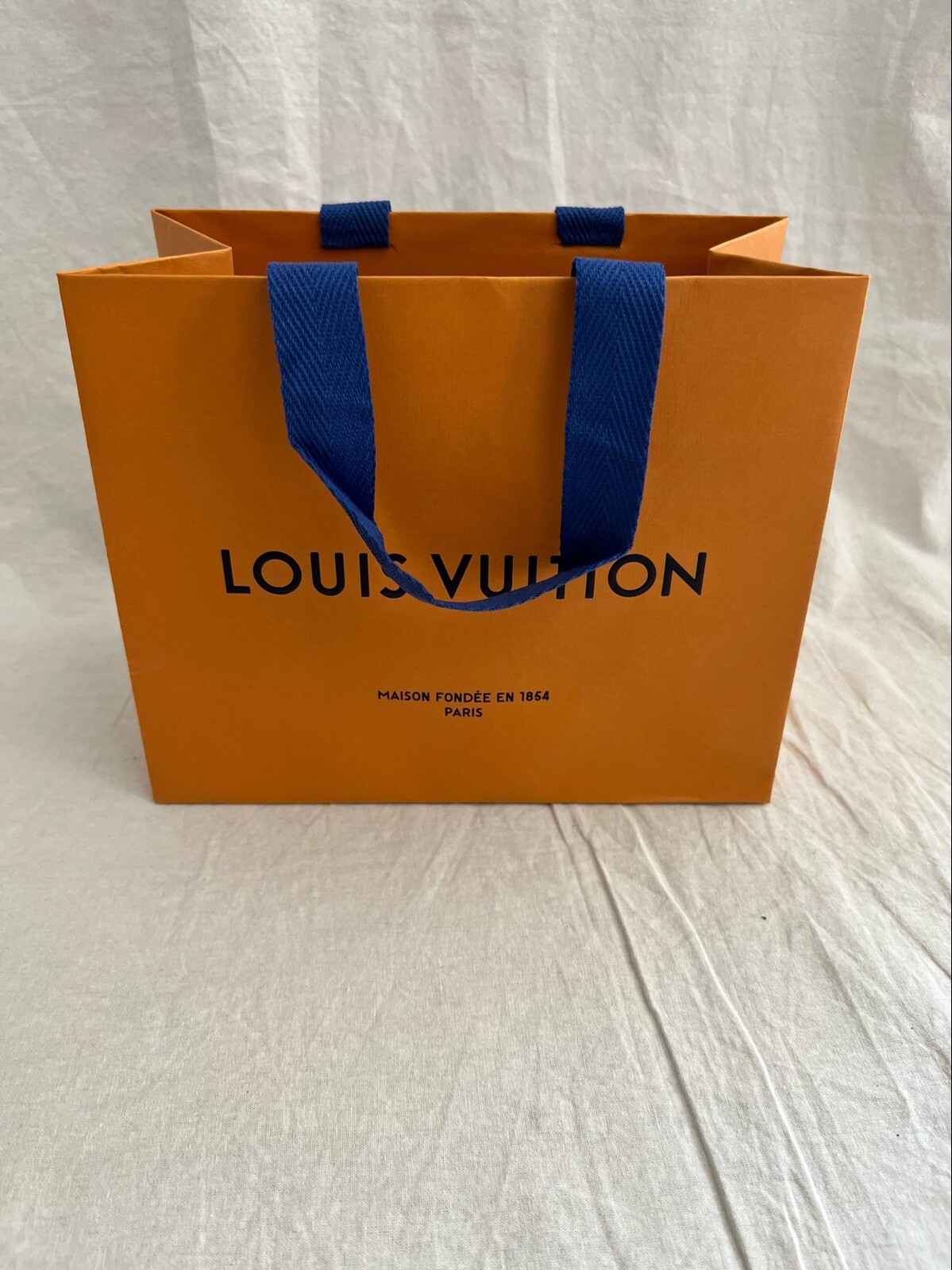 Louis Vuitton Reusable Paper Shopping Bag Orange 7″ x 8.5″ x 4.5″